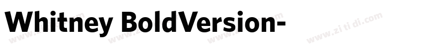 Whitney BoldVersion字体转换